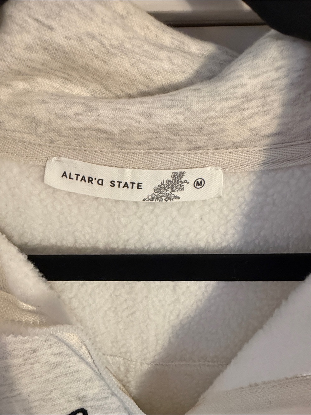 Altar'd State Light Gray New York Half-Zip Sweatshirt - Picture 2 of 3